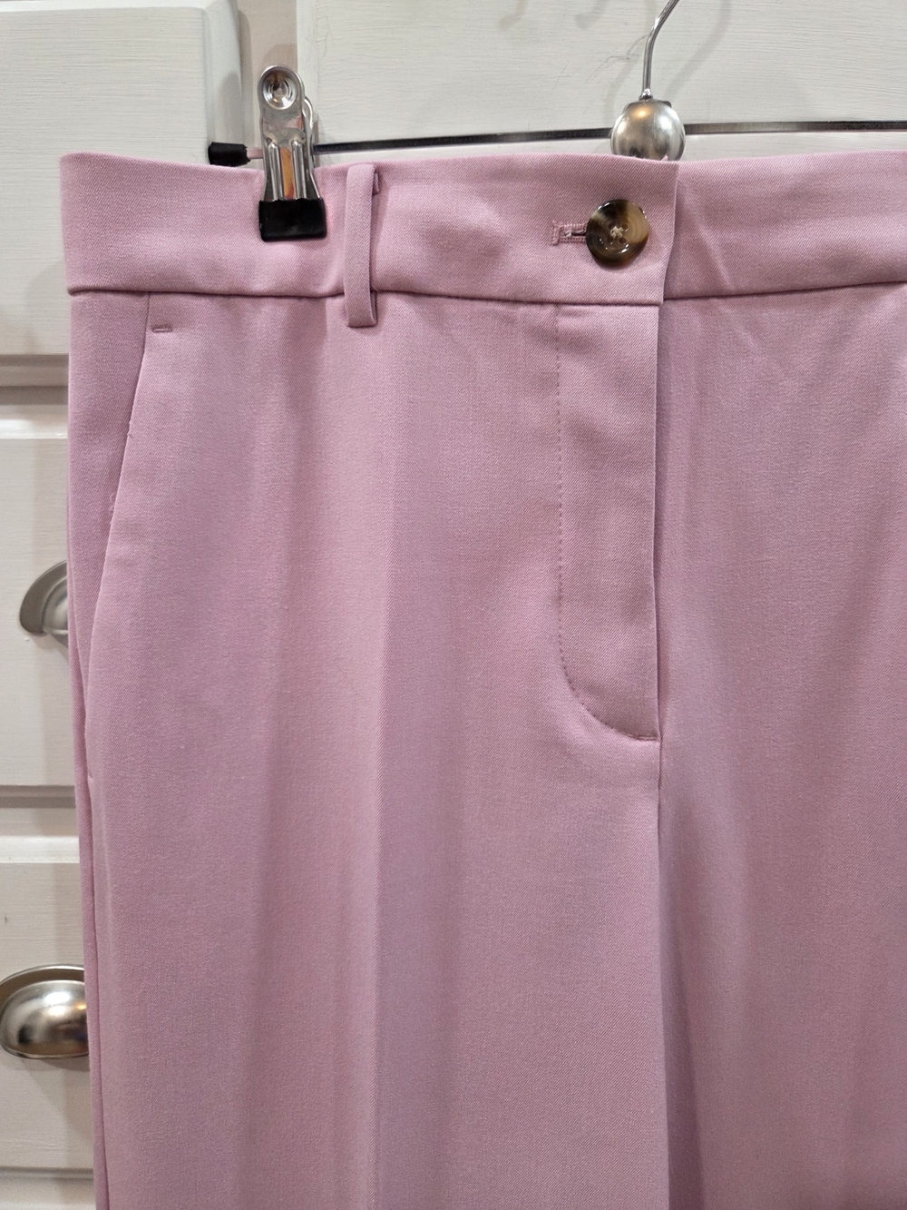 Ann Taylor Pastel Lilac Wide-Leg Trousers - Picture 6 of 10